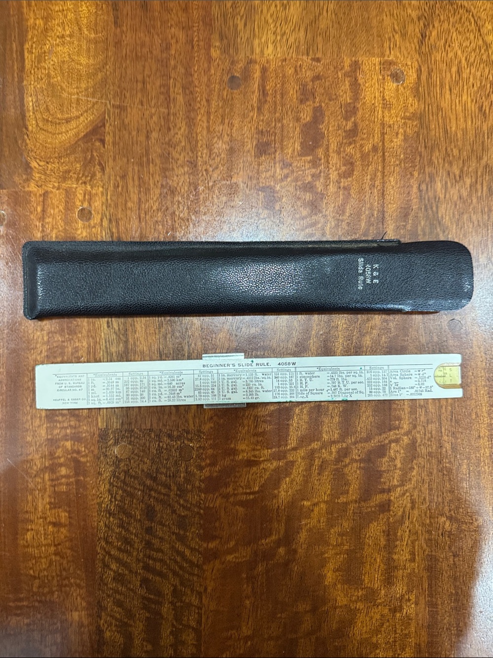 Vintage Keuffel & Essex Co New York -Slide Rule with Black Case